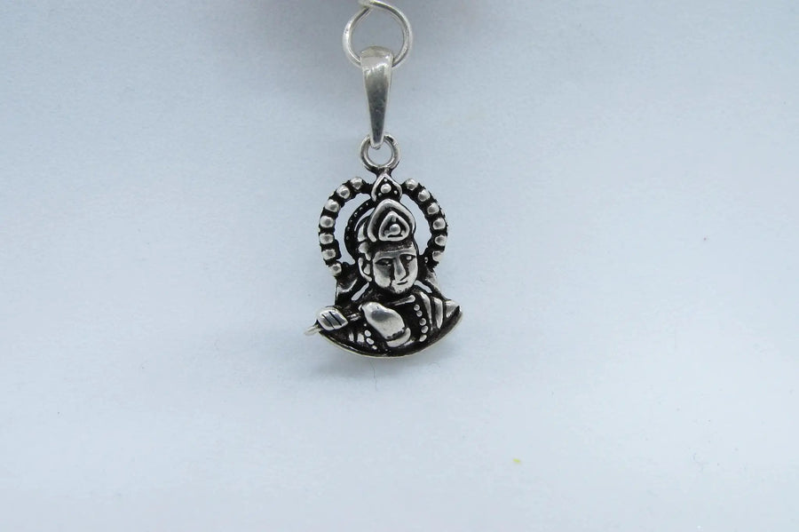 10 Mukhi Rudraksha Krishna Pendant in Pure Silver – Traditional Spiritual Jewelry for Cultural Significance by Brahmatells