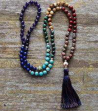 108 Beads Mala Necklace-Mala Prayer Tassel Necklace-Spiritual Yoga Meditation Balance Necklace Mental Health Protection by Brahmatells