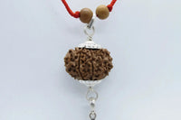 11 Mukhi Rudraksha Pendant with Hanuman Symbol in Sterling Silver - Spiritual Jewelry for Devotion by Brahmatells