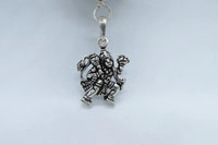 11 Mukhi Rudraksha Pendant with Hanuman Symbol in Sterling Silver - Spiritual Jewelry for Devotion by Brahmatells