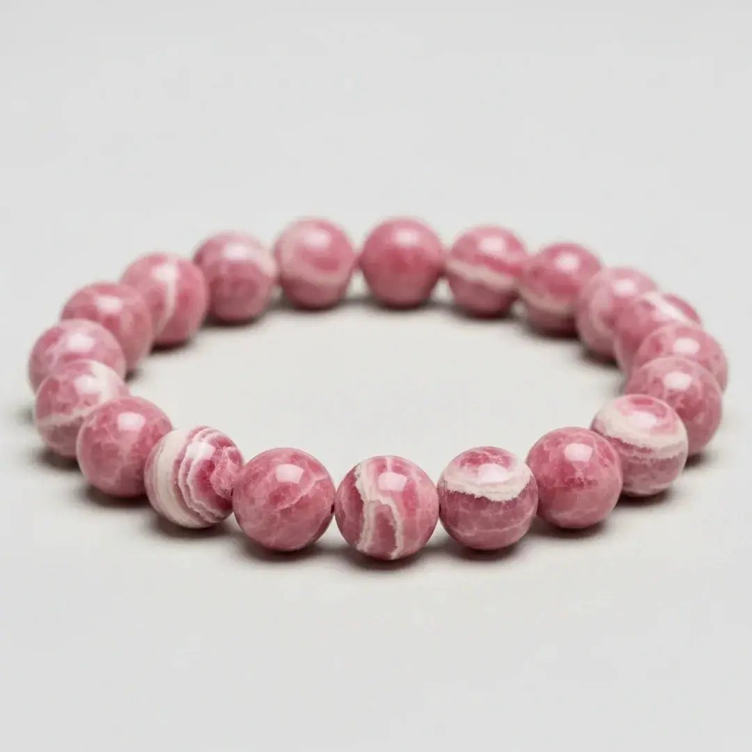 Natural Rhodochrosite Bracelet by Brahmatells by Brahmatells