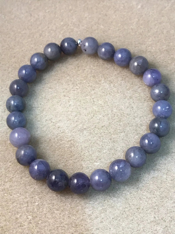 Brahmatells Tanzanite Beaded Bracelet – Natural Gemstone Elegance by Brahmatells
