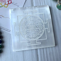 Brahmatells Selenite Shree Yantra Charging Plate. by Brahmatells