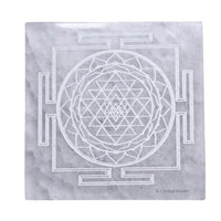 Selenite Charging Plate Flower of Life by Brahmatells