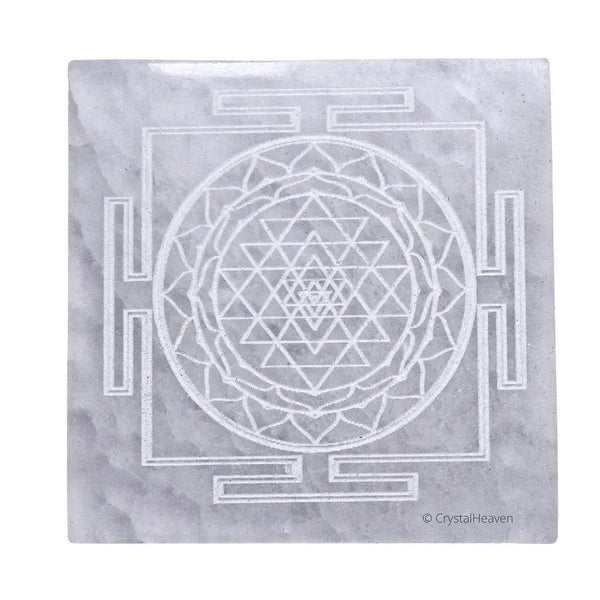 Selenite Charging Plate Flower of Life by Brahmatells