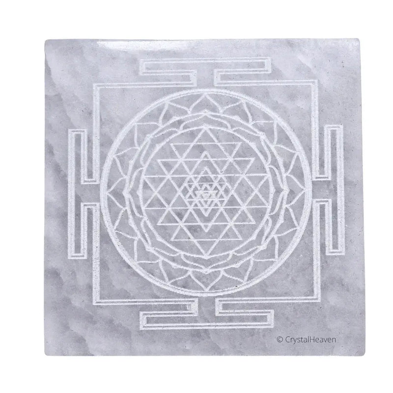 Selenite Charging Plate Flower of Life by Brahmatells