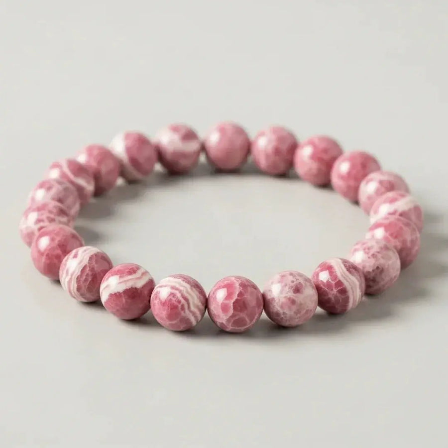 Natural Rhodochrosite Bracelet by Brahmatells by Brahmatells