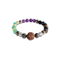 CelestiTrio Balance Bracelet – Multi‑Stone & Rudraksha by Brahmatells