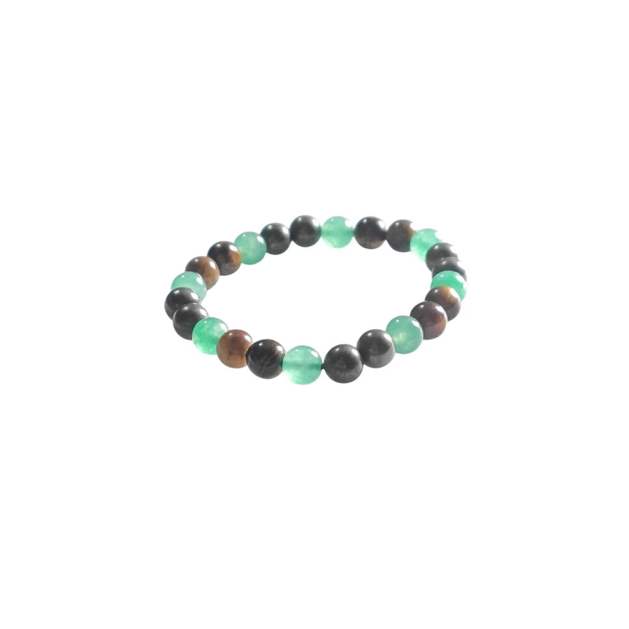 PowerPlay Crystal Bracelet – Tiger Eye, Pyrite & Green Aventurine by Brahmatells