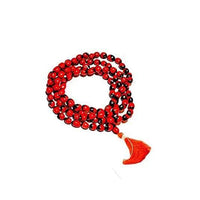 Brahmatells Red Chirmi Seeds Mala with 108 Beads by Brahmatells