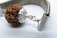 5 Mukhi Rudraksha Bracelet with Silver Pendant - Spiritual Elegance | Brahmatells by Brahmatells