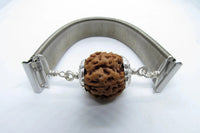 5 Mukhi Rudraksha Bracelet with Silver Pendant - Spiritual Elegance | Brahmatells by Brahmatells