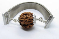 5 Mukhi Rudraksha Bracelet with Silver Pendant - Spiritual Elegance | Brahmatells by Brahmatells