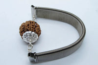 5 Mukhi Rudraksha Bracelet with Silver Pendant - Spiritual Elegance | Brahmatells by Brahmatells