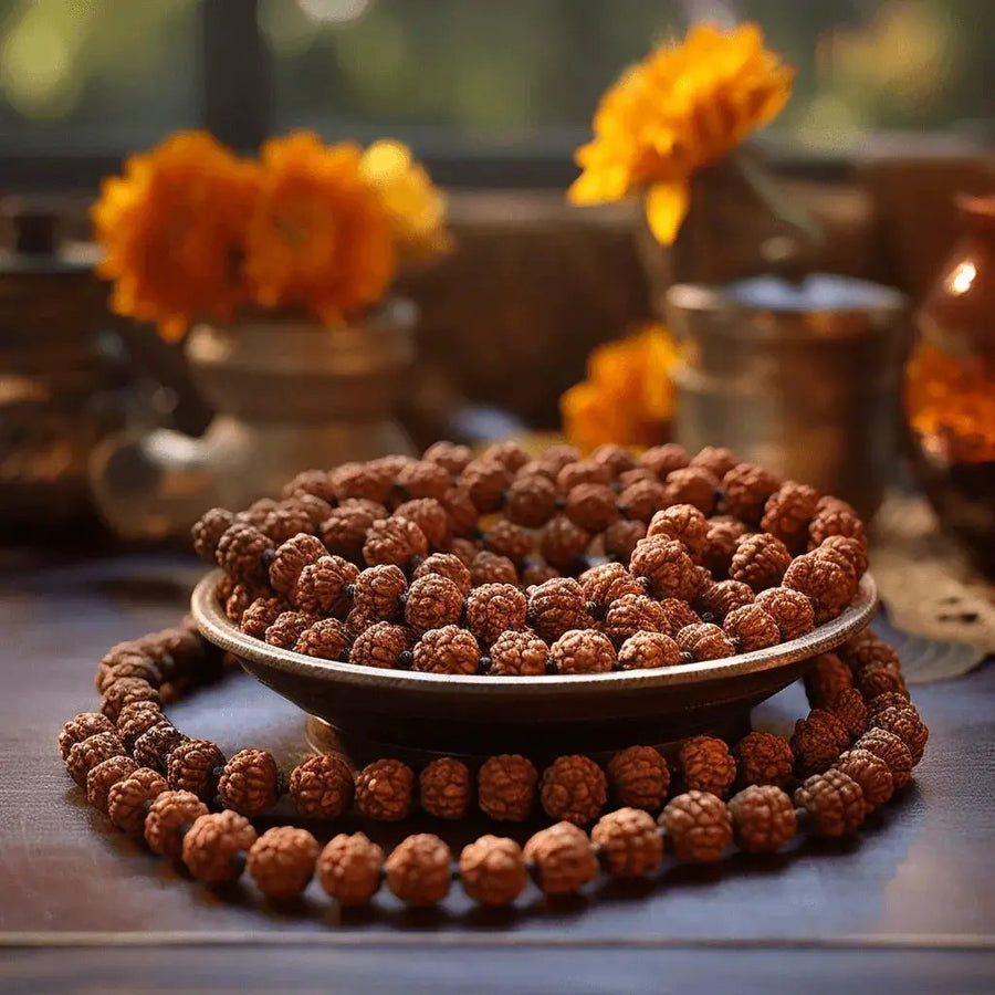 5 Mukhi Rudraksha Mala for Meditation & Harmony | Brahmatells by Brahmatells
