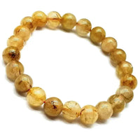 Brahmatells Natural Copper Rutile Gemstone Bracelet by Brahmatells