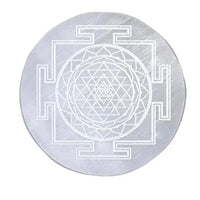 Brahmatells Selenite Shree Yantra Charging Plate. by Brahmatells