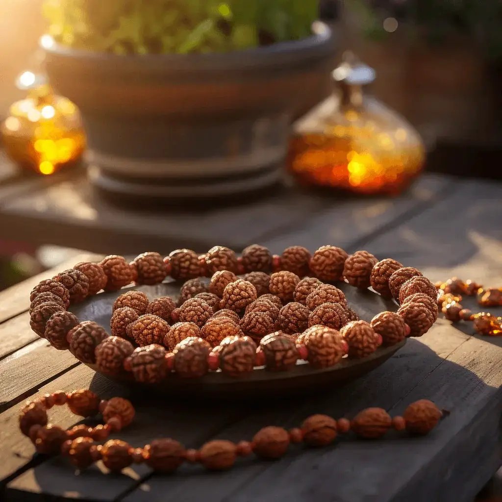 6 Mukhi Rudraksha Mala 108 Beads for Meditation | Brahmatells Spiritual Jewelry by Brahmatells