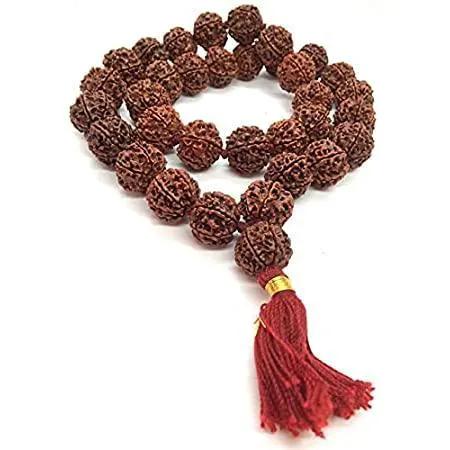 6 Mukhi Rudraksha Mala 108 Beads for Meditation | Brahmatells Spiritual Jewelry by Brahmatells