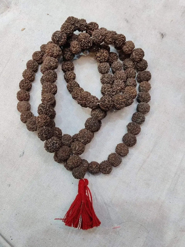 6 Mukhi Rudraksha Mala 108 Beads for Meditation | Brahmatells Spiritual Jewelry by Brahmatells