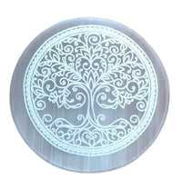 Selenite Charging Plate Flower of Life by Brahmatells