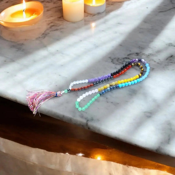 7 Chakra Activation Crystal Mala – Spiritual Balance & Energy Healing by Brahmatells