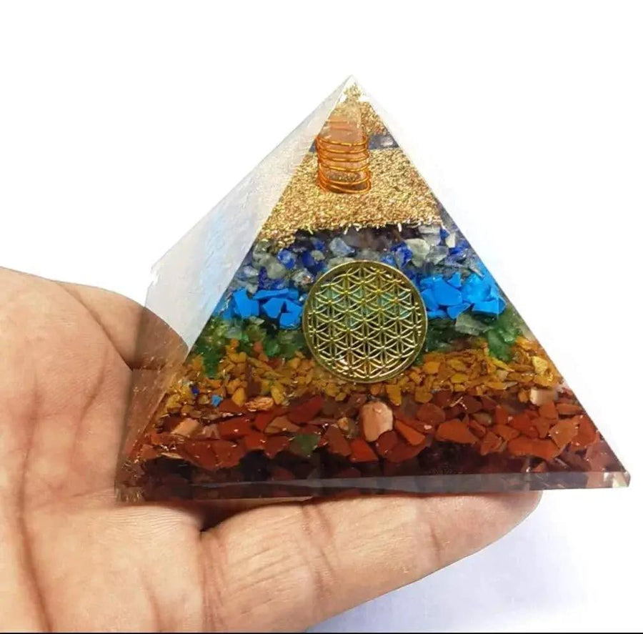 7 Chakra EMF Protection Pyramid Meditation Crystal Healing by Brahmatells
