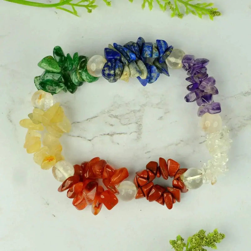 7 Chakra Natural Crystal Healing Bracelet | Brahmatells by Brahmatells