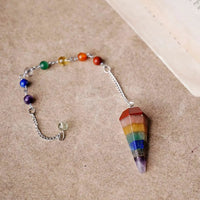 7 Chakra Pendulum Dowser Stone | Crystal Healing by Brahmatells by Brahmatells