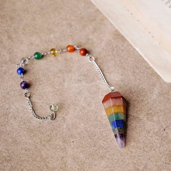 7 Chakra Pendulum Dowser Stone | Crystal Healing by Brahmatells by Brahmatells