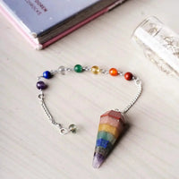 7 Chakra Pendulum Dowser Stone | Crystal Healing by Brahmatells by Brahmatells