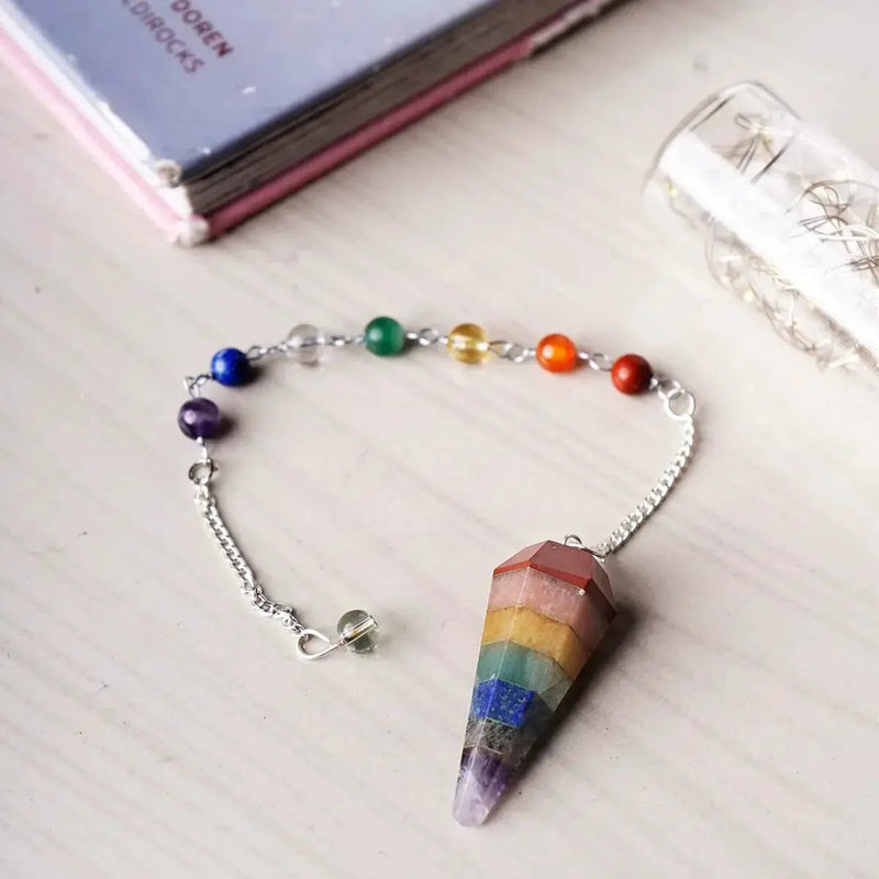 7 Chakra Pendulum Dowser Stone | Crystal Healing by Brahmatells by Brahmatells