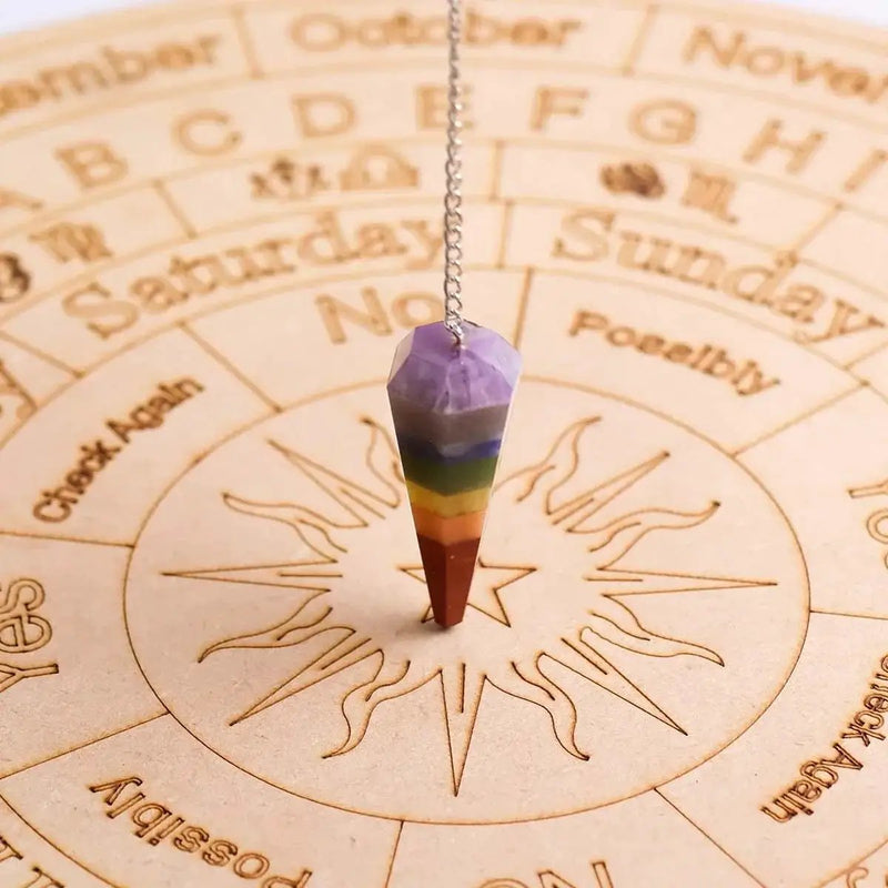 7 Chakra Pendulum Dowser Stone | Crystal Healing by Brahmatells by Brahmatells
