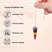 7 Chakra Pendulum Dowser Stone | Crystal Healing by Brahmatells by Brahmatells