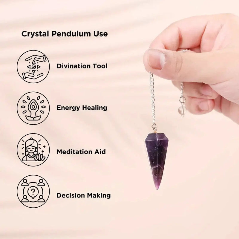 7 Chakra Pendulum Dowser Stone | Crystal Healing by Brahmatells by Brahmatells