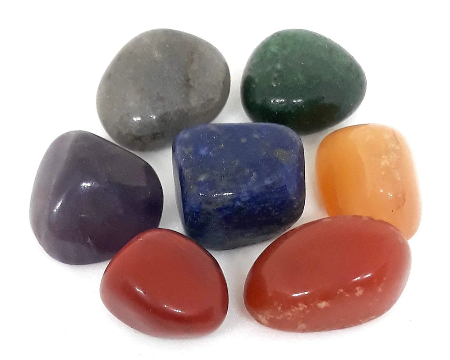 7 Chakra Stones Set for Reiki Healing - Chakra Balancing Tumbles Set by Brahmatells