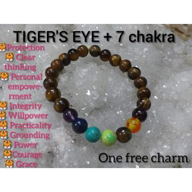 7 Chakra Tiger Eye Bracelet for Balance & Focus | Brahmatells by Brahmatells