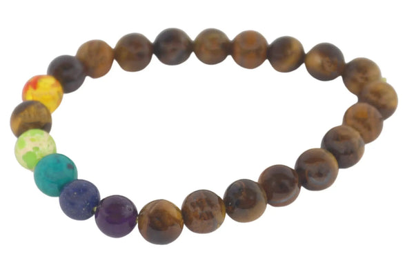 7 Chakra Tiger Eye Bracelet for Balance & Focus | Brahmatells by Brahmatells