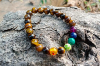 7 Chakra Tiger Eye Bracelet for Balance & Focus | Brahmatells by Brahmatells
