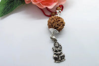 7 Mukhi Rudraksha & Laxmi Pendant in Silver | Brahmatells by Brahmatells