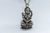 7 Mukhi Rudraksha & Laxmi Pendant in Silver | Brahmatells by Brahmatells