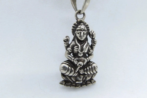7 Mukhi Rudraksha & Laxmi Pendant in Silver | Brahmatells by Brahmatells