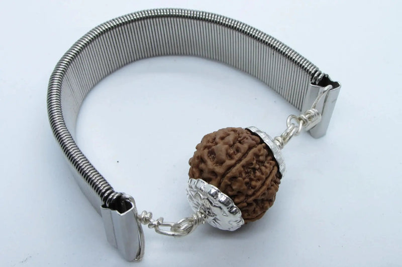 7 Mukhi Rudraksha Bracelet with Silver Pendant - Divine Blessings | Brahmatells by Brahmatells