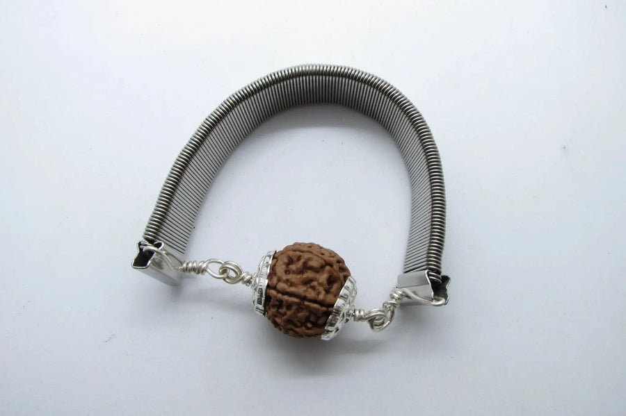 7 Mukhi Rudraksha Bracelet with Silver Pendant - Divine Blessings | Brahmatells by Brahmatells