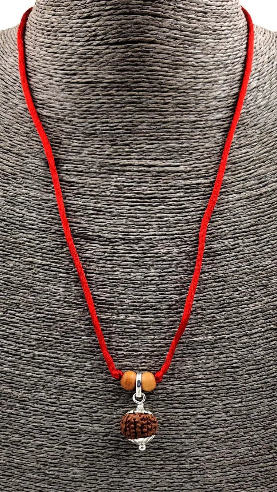 Seven Mukhi Rudraksha Silver Pendant - Unlock Prosperity & Health | Brahmatells by Brahmatells