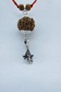 8 Mukhi Ganesha Rudraksha Pendant in Silver by Brahmatells by Brahmatells