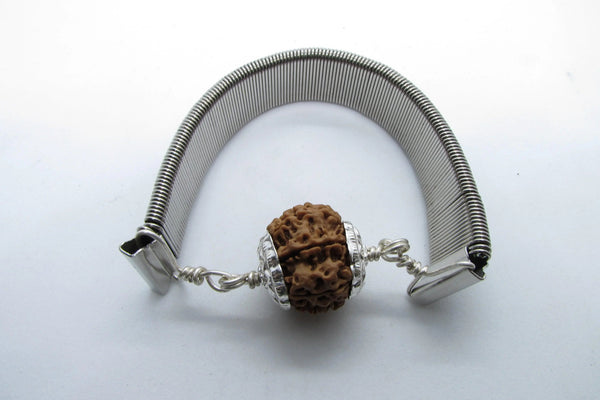 8 Mukhi Rudraksh Bracelet & Silver Pendant - Lord Ganesha's Blessings | Brahmatells by Brahmatells