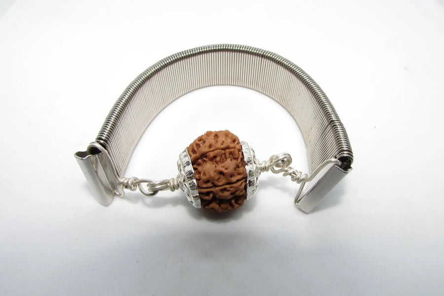 8 Mukhi Rudraksh Bracelet & Silver Pendant - Lord Ganesha's Blessings | Brahmatells by Brahmatells