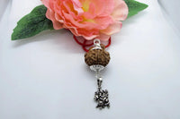 9 Mukhi Rudraksha Pendant with Durga in Silver | Brahmatells by Brahmatells