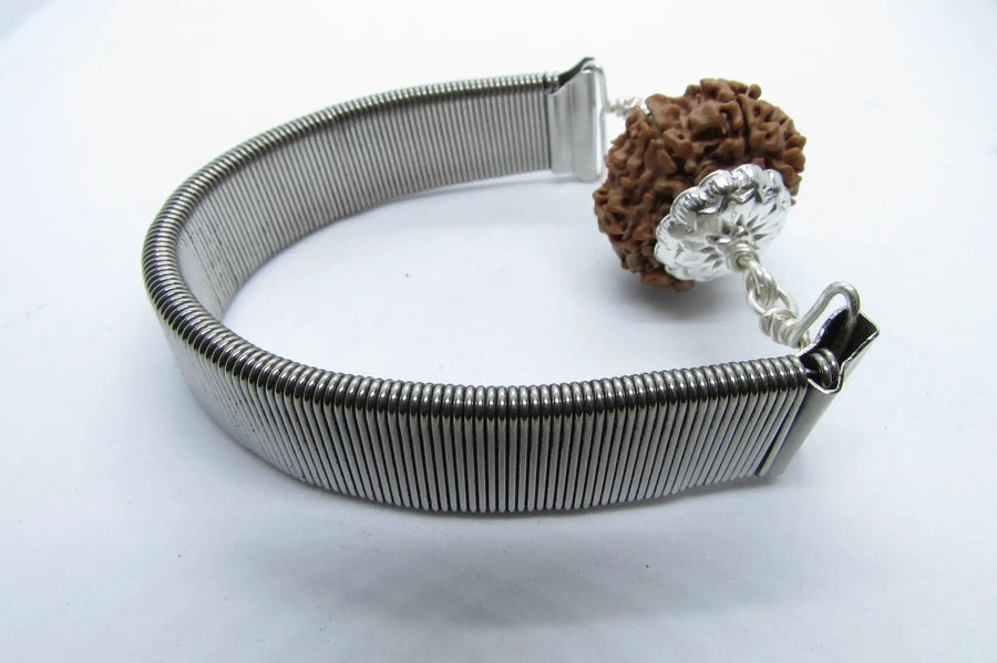 9 Mukhi Rudraksha Bracelet with Silver Pendant - Empowerment & Protection | Brahmatells by Brahmatells